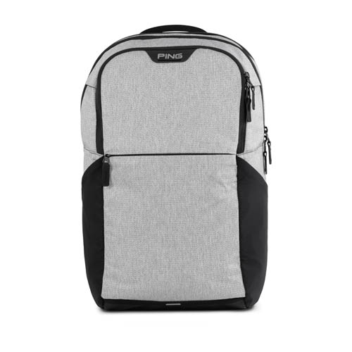 Front image of PING Backpack, Heather Grey