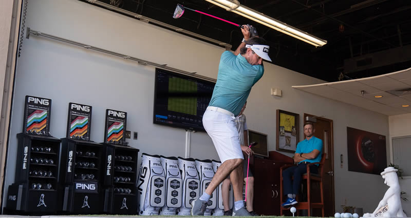 Bubba Watson in the PING Fitting Bay