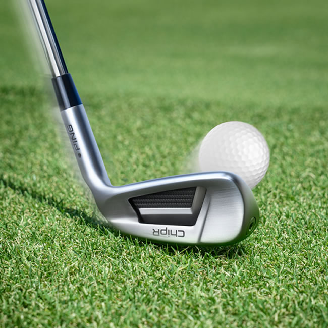 ChipR hitting a golf ball