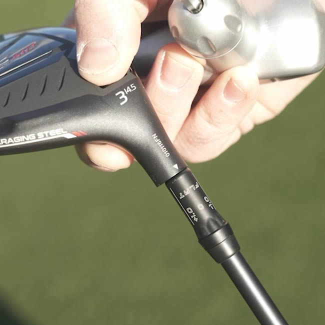 Fairway wood hosel adjustment