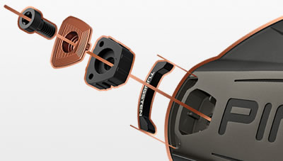 exploded view of tungsten weighting of G400 driver