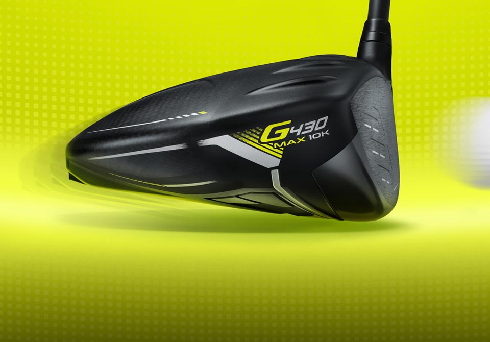 Illustration of G430 10K Max driver hitting golf ball