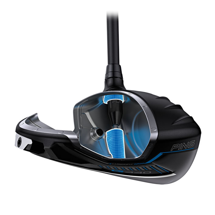 thumbnail of Cut-away illustration of G440 driver showing internal Free Hosel structure