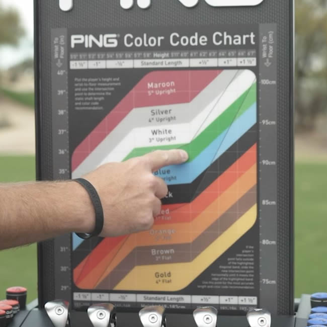 PING iron color code chart