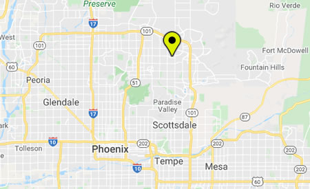 map of phoenix area showing fitting locations