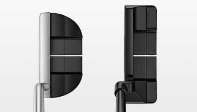 Address views of DS 72 and Anser 2D putters