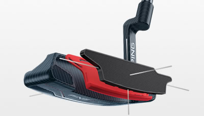 illustration of PING 2021 putter series dual-durometer face 