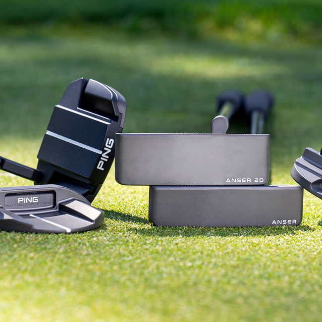 PLD Milled putters on putting green