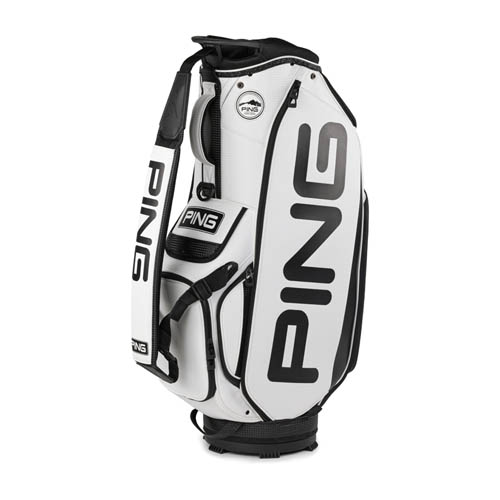 Side image of Tour Staff Cart Bag, White/Black
