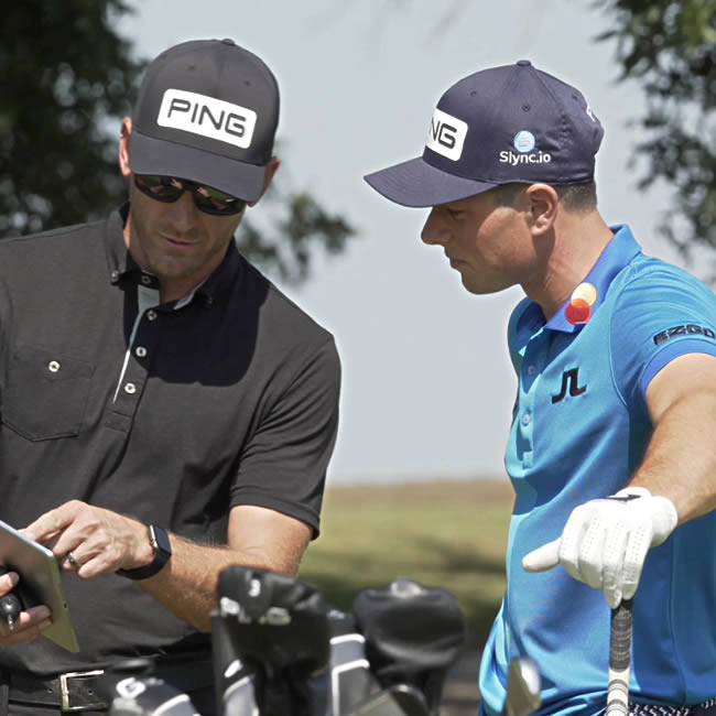 still frame from Viktor Hovland video